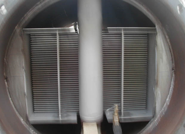 Inside of our condenser